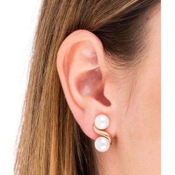 Pendientes chapados en oro  VIDAL y VIDAL G1108B