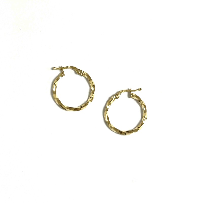 Pendientes de aro en oro 9...