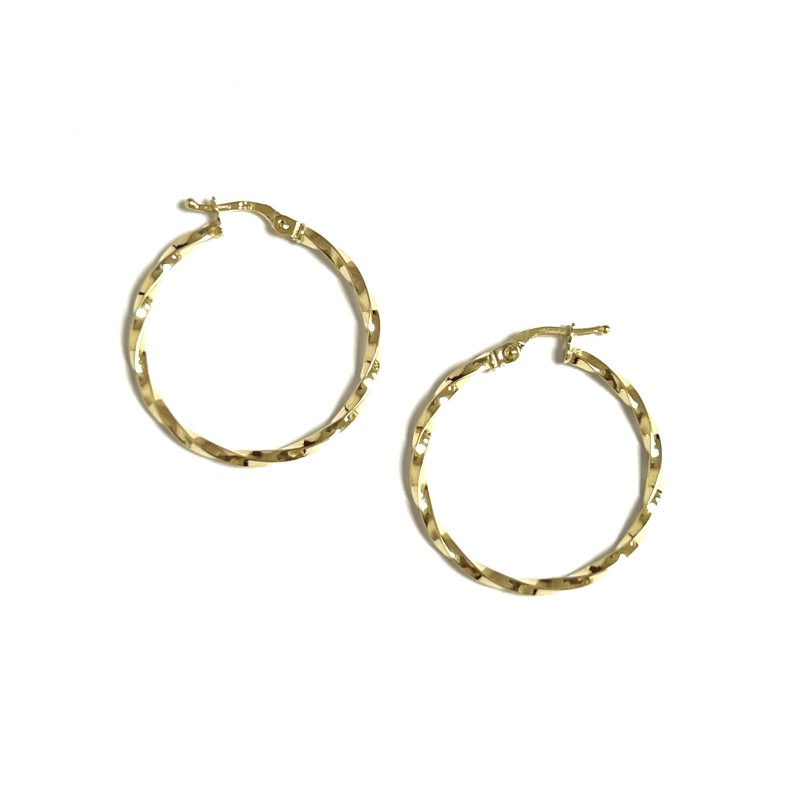 Pendientes de aro en oro 9...