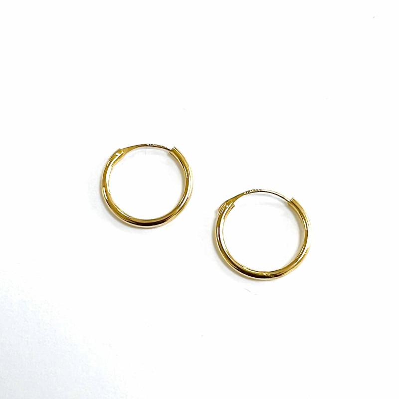 Pendientes de aro en oro 9...