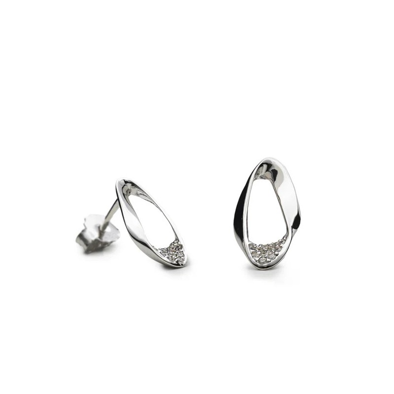 Silver earrings -...