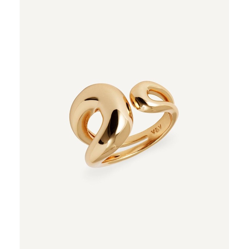 Anillo chapado en oro Vidal...