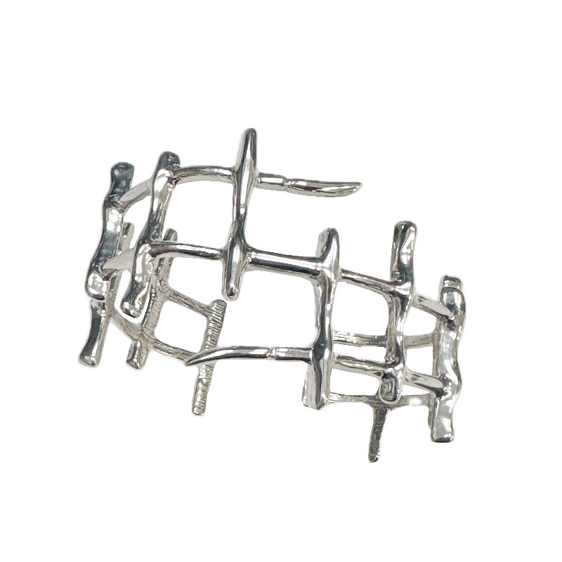 Rigid bracelet in  silver -...