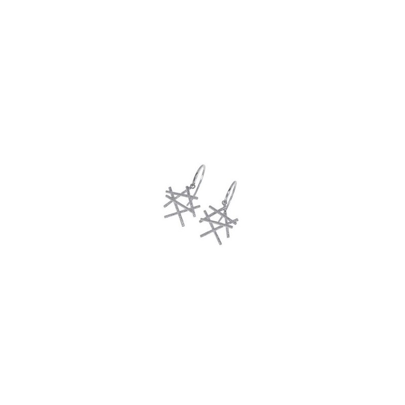 Long silver earrings Orfega...