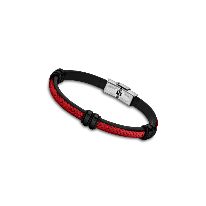 Pulsera piel trenzada Lotus...