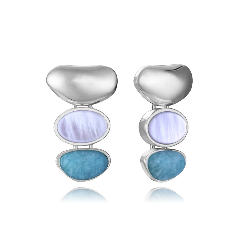 Long Earrings in steel -...