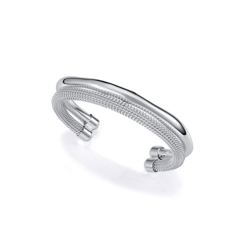 Rigid bracelet in steel -...