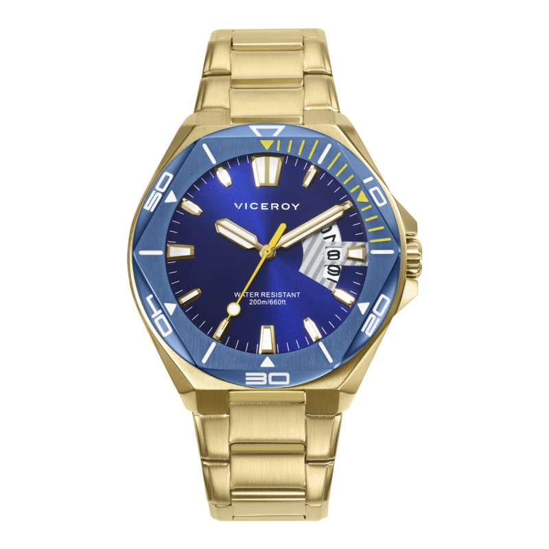 Reloj en acero ip dorado...
