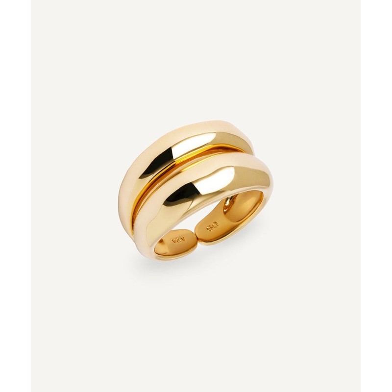 Anillo chapado en oro -...