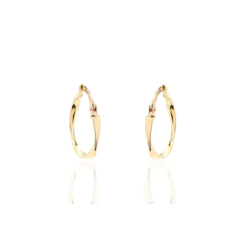 18kt Gold Hoops 593-27-18A