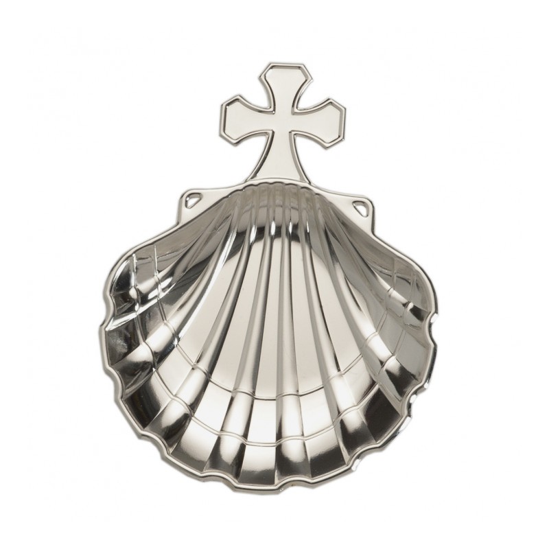 CONCHA METAL PLATEADO CRUZ...