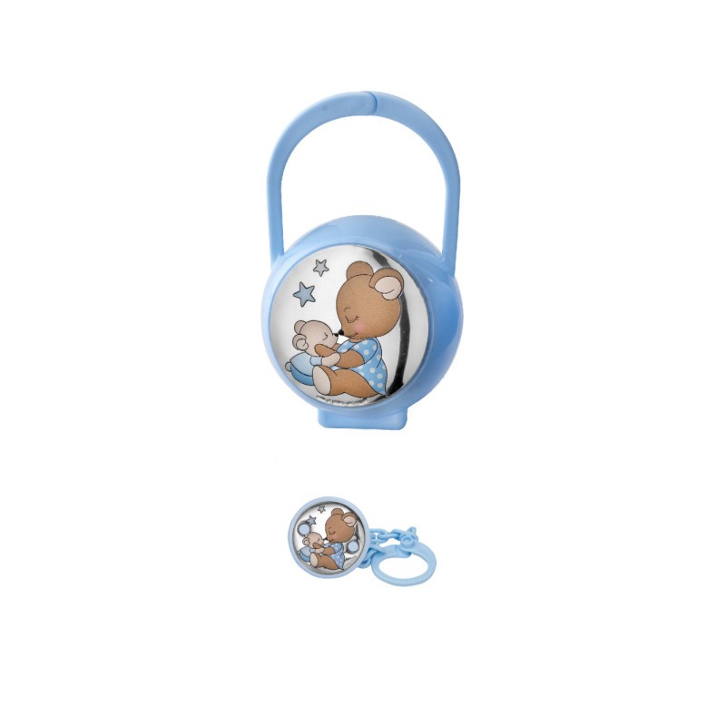 Silver plated pacifier set...