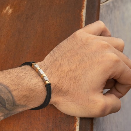 Pulsera en acero y caucho - Lotus Style ls2538/2/2