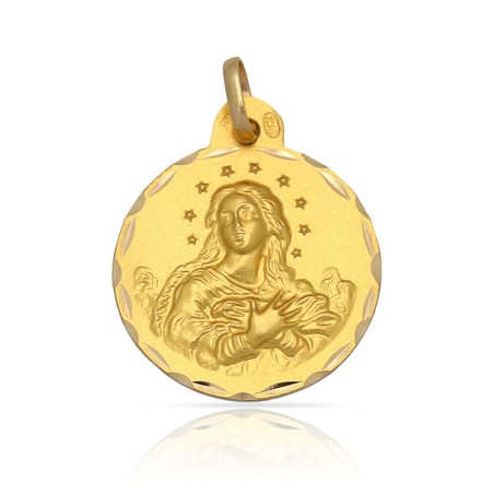 Inmaculada Concepcion gold plated silver medal - AG4094