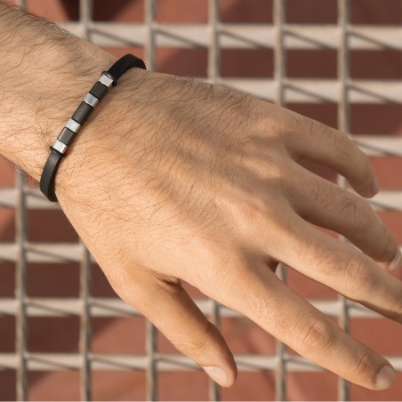 Pulsera en acero y caucho - Lotus Style ls2538/2/3