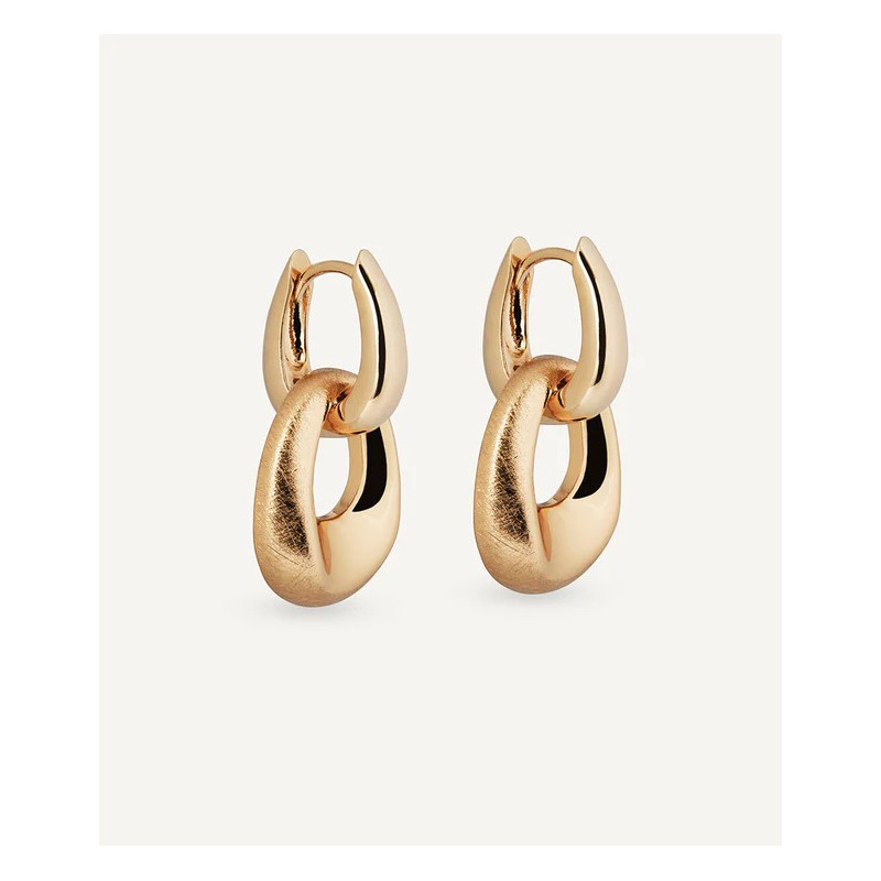 Pendientes  largos chapados en oro  Vidal y vidal X48085