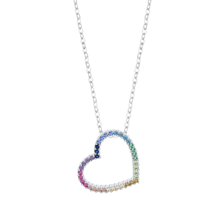 Colgante en plata con corazón Lotus silver  lp3670-1/2