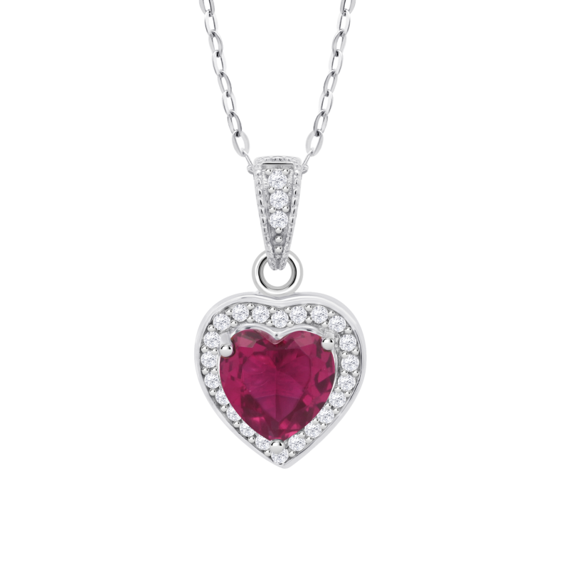 Colgante en plata con corazón Lotus silver  lp3784-1/3