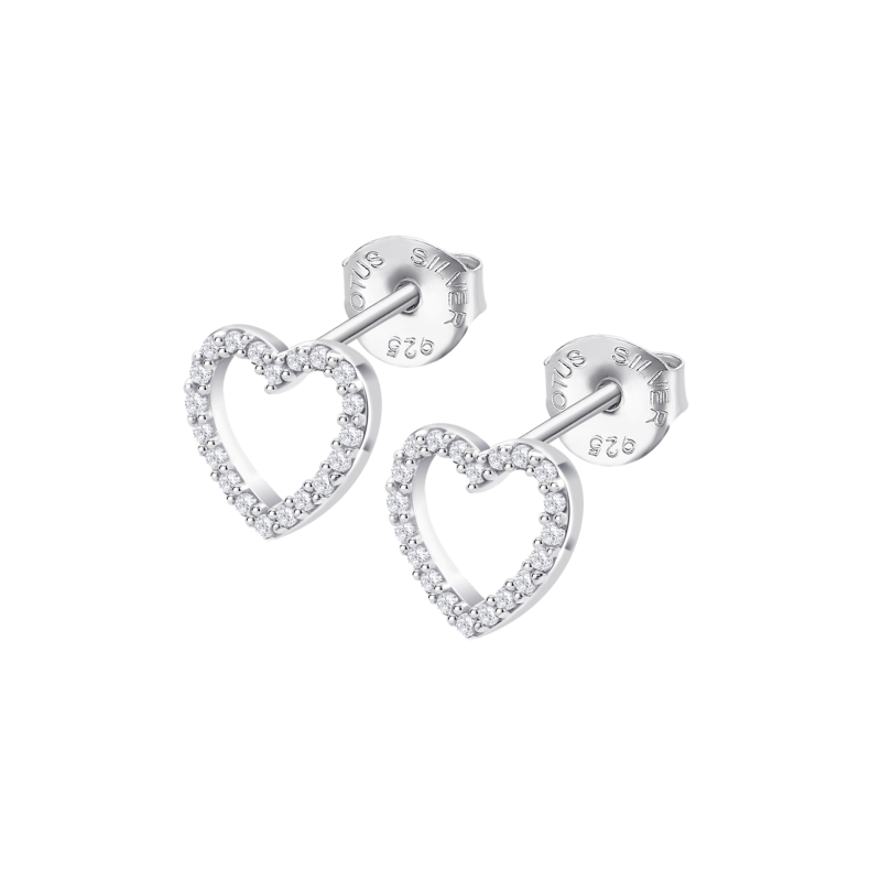 Pendientes en forma de corazón en plata Lotus silver lp3670-4/1