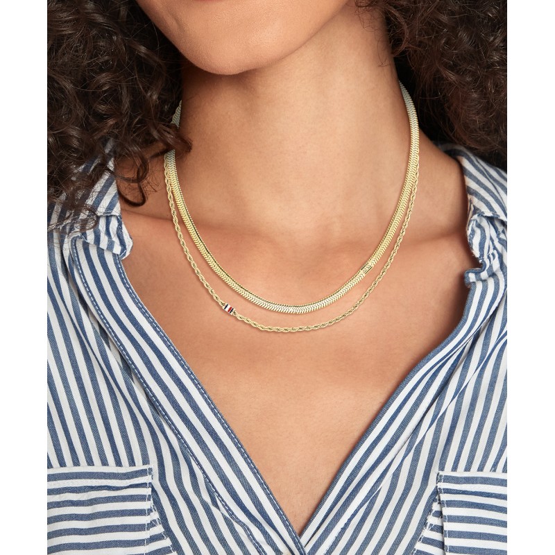 Collar doble Tommy Hilfiger Acero Dorado  2780980