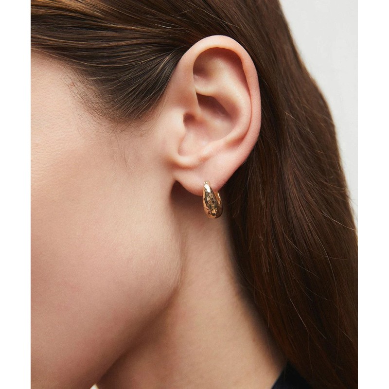 Pendientes de Aro 16mm chapados en oro - Vidal y vidal G3916