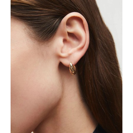 Pendientes de Aro 16mm chapados en oro - Vidal y vidal G3916