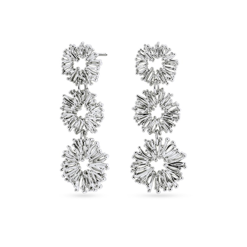 Long silver plated earrings vidal y vidal  X28030