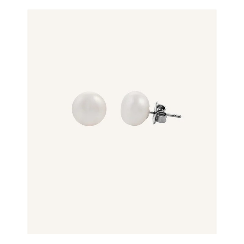 Pearl and silver earrings - vidal y vidal P0643C