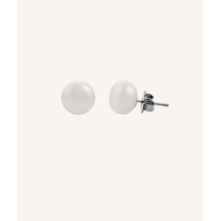 Pearl and silver earrings - vidal y vidal P0643C