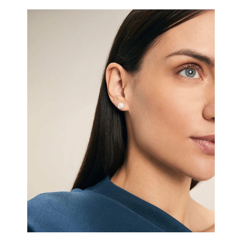 Pearl and silver earrings - vidal y vidal P0643C