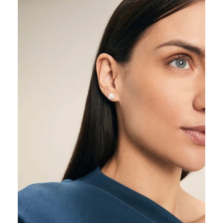 Pearl and silver earrings - vidal y vidal P0643C