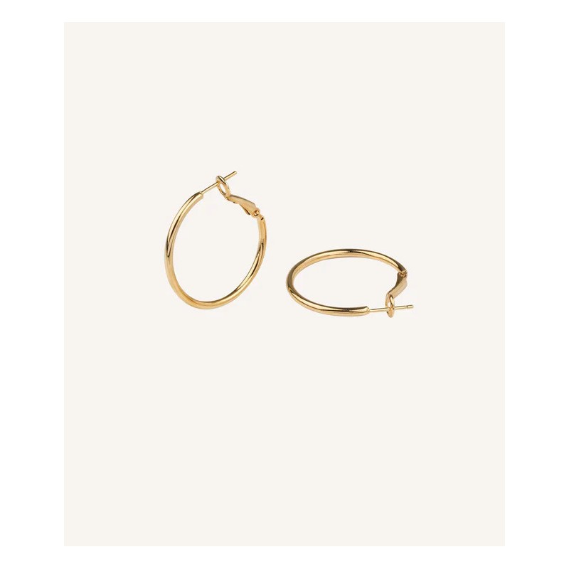 Gold plated Hoops earrings  vidal & vidal G2405c