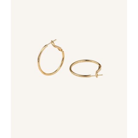 Gold plated Hoops earrings  vidal & vidal G2405c
