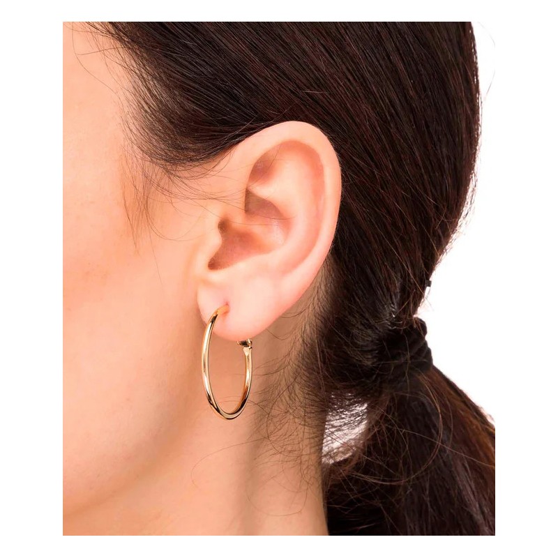 Gold plated Hoops earrings  vidal & vidal G2405c