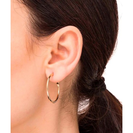Gold plated Hoops earrings  vidal & vidal G2405c