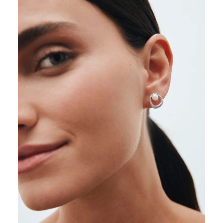 Silver and  Pearl earrings P4042