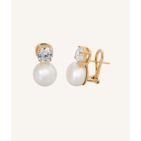 Vidal & vidal gold plated and cultivated pearl earrings G1944A