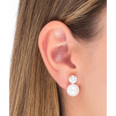 Vidal & vidal gold plated and cultivated pearl earrings G1944A