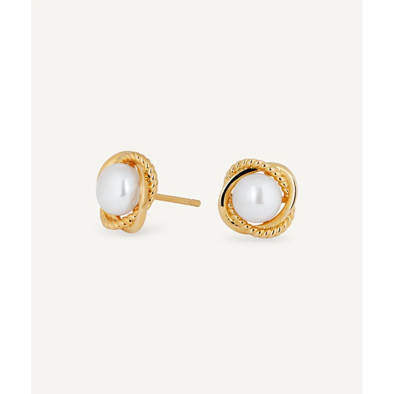 Golg plated and cultivated pearl  Earrings - vidal y vidal G4034
