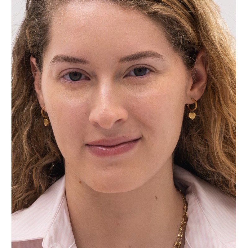 Pendientes de aro Tommy Hilfiger  en acero inoxidable pavonado oro  2781014