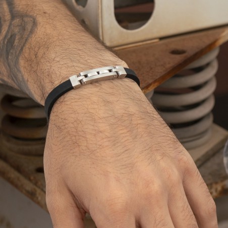 Pulsera en acero y caucho - Lotus Style ls2540/2/1