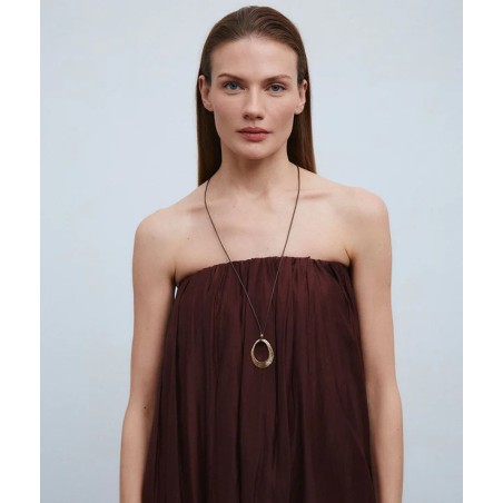 Collar largo , chapado en oro - vidaly vidal X9845180