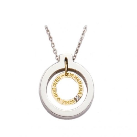 Colgante plata y oro Finor cap-14