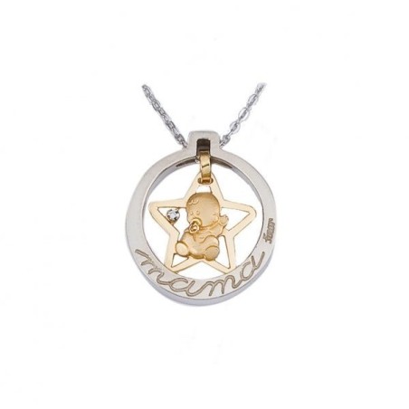 Colgante plata y oro Finor cap-13