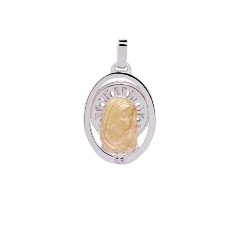 Medalla plata y oro Virgen Niña  M-300-1