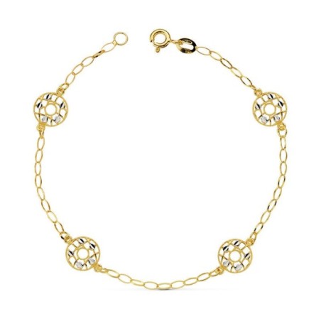 Pulsera  de comunión en oro 18 kt p-16456