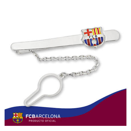 sujetacorbatas  plata futbol club barcelona
