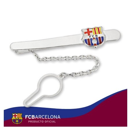 sujetacorbatas  plata futbol club barcelona