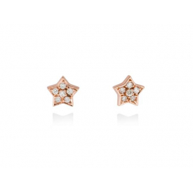 Small  stars earrings in gold 18kt