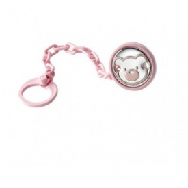Pacifier clip in pink